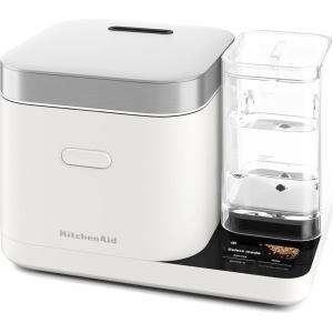 KitchenAid Grain and Rice Cooker 8 Cup with Automatically Sensing Integrated Scale + Water Tank, KGC3155, Porcelain White(Porcelain White)