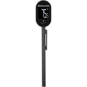 KitchenAid KQ910 Backlit Instant Read Digital Food Kitchen Grill Thermometer, Meat, and Cooking Wireless Thermometerer, Black