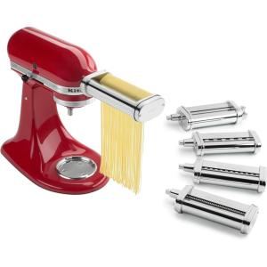 KitchenAid KSMPCA Pasta Cutter Attachment Set (2 Piece), One Size, Silver(5 Piece ( Pack of 1))