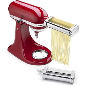 KitchenAid KSMPCA Pasta Cutter Attachment Set (2 Piece), One Size, Silver(One Size)