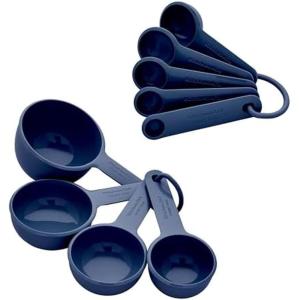 KitchenAid Measuring Cups and Spoon Set, Beetroot, 9-Piece(Ink Blue)