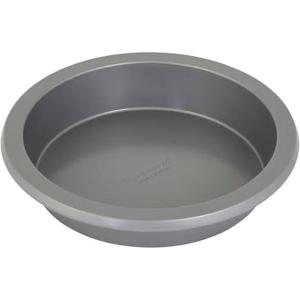 KitchenAid Nonstick Swiss Engineered Aluminized Steel Round Cake Pan, Dishwasher Safe, 9 Inch, Mineral Water(Contour Silver)