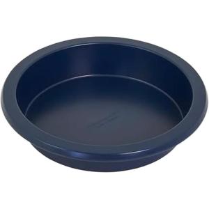 KitchenAid Nonstick Swiss Engineered Aluminized Steel Round Cake Pan, Dishwasher Safe, 9 Inch, Mineral Water(Ink Blue)