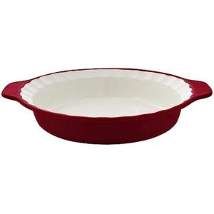 KitchenAid Pie Plate Vitrified Stoneware, 10.83in 12.52in 2.17in, Blue Velvet(Red)