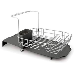KitchenAid Satin Wire Expandable Dish Rack, 23.18-Inch, Gray(Gray)