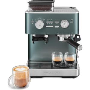KitchenAid Semi Automatic Espresso Machine with Burr Grinder, 2.5L, Juniper, KES6551JP(Juniper)