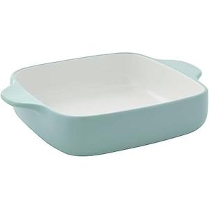 KitchenAid Square Baker Vitrified Stoneware, 8in 8in 2in, Blue Velvet(Aqua Sky)