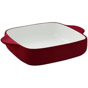 KitchenAid Square Baker Vitrified Stoneware, 8in 8in 2in, Blue Velvet(Red)