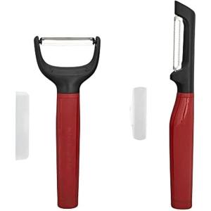 KitchenAid Universal Euro Y Peeler, Set Of 2, Black(Empire Red)