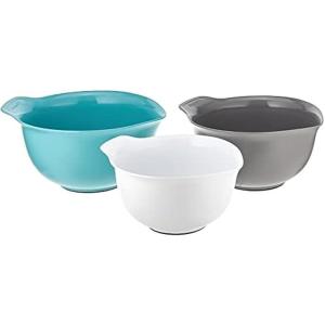 KitchenAid Stainless Steel Mixing Bowls, Set Of 3(Aqua Sky White Gray)