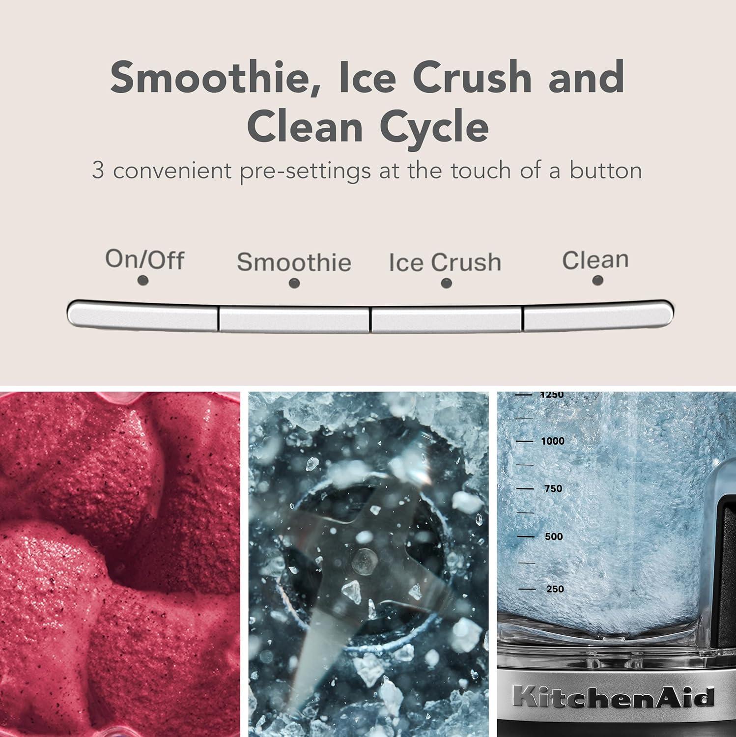 imageKitchenAid Pure Power Blender with 2 Personal Blending Jars KSB2078 Porcelain WhiteMatte Charcoal Grey