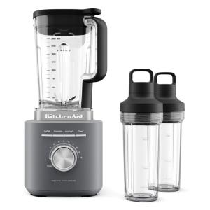 KitchenAid Pure Power Blender with 2 Personal Blending Jars, KSB2078, Porcelain White(Matte Charcoal Grey)