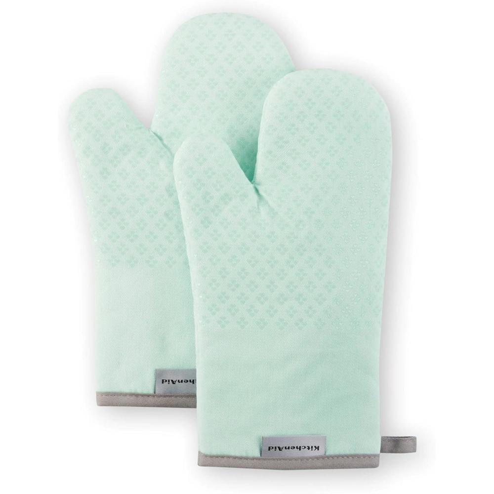 imageKitchenAid Asteroid Oven Mitt Set 7x125 Pistachio Green 2 PieceMineral Water Aqua