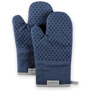 KitchenAid Asteroid Oven Mitt Set, 7″x12.5″, Pistachio Green, 2 Piece(Blue Willow)