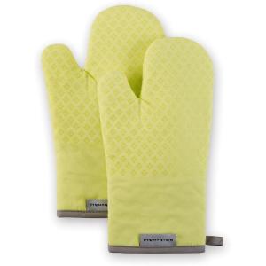 KitchenAid Asteroid Oven Mitt Set, 7″x12.5″, Pistachio Green, 2 Piece(Kyoto Glow Yellow)