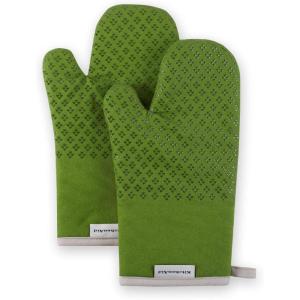 KitchenAid Asteroid Oven Mitt Set, 7″x12.5″, Pistachio Green, 2 Piece(Matcha Green)