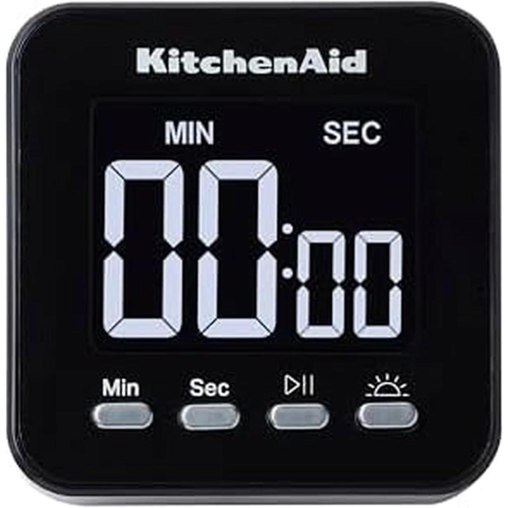 imageKitchenAid KQ912 99M Digital Single Event Magnetic Visual Timer with Backlight Cooking Classroom Egg Timer BlackBlackBlack