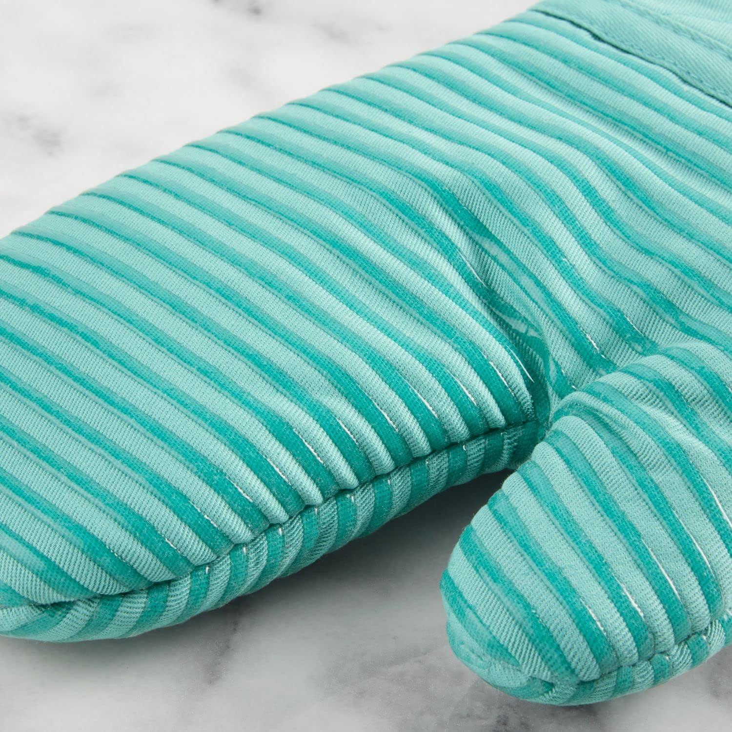 imageKITCHENAID Quilted Cotton Terry Cloth Oven Mitt Pot Holder Kitchen Towel 4Pack Set Heat Resistant Silicone Grip Gift Set Passion Red 16x26 7x13 amp 7x10Aqua Sky