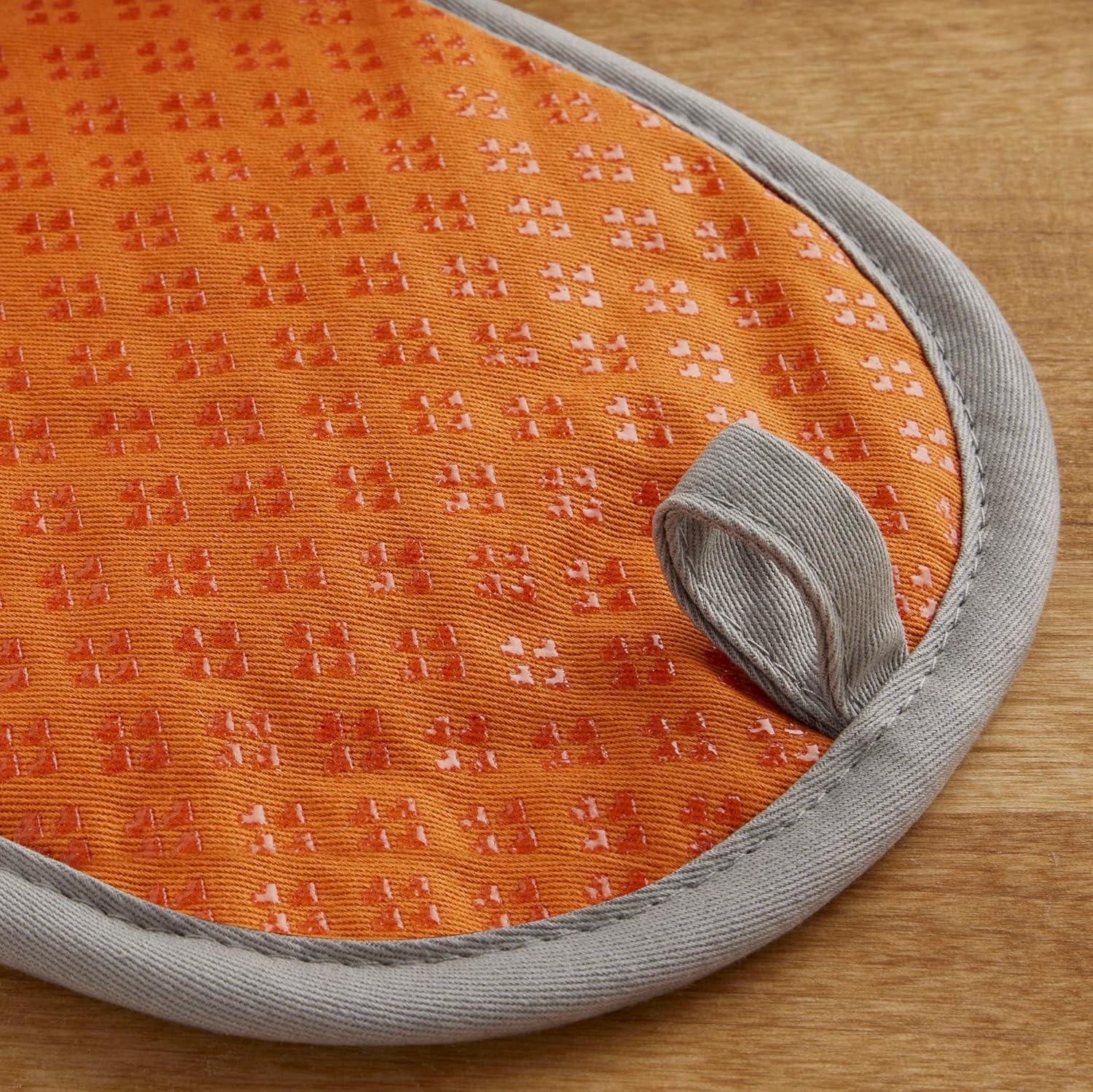 imageKitchenAid Asteroid Pot Holder 2Pack Set Charcoal Grey 65x10Honey Orange