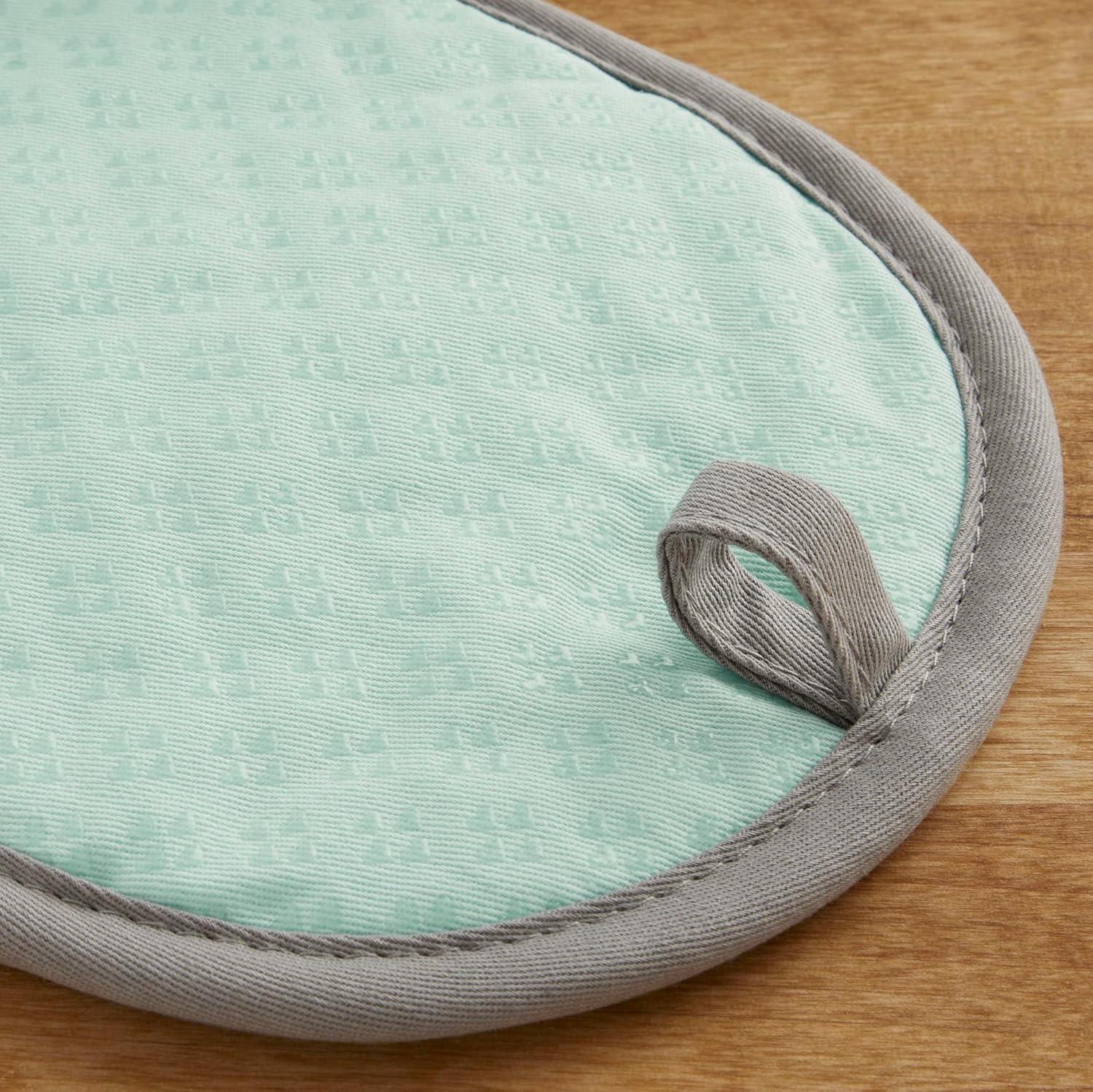 imageKitchenAid Asteroid Pot Holder 2Pack Set Charcoal Grey 65x10Mineral Water Aqua